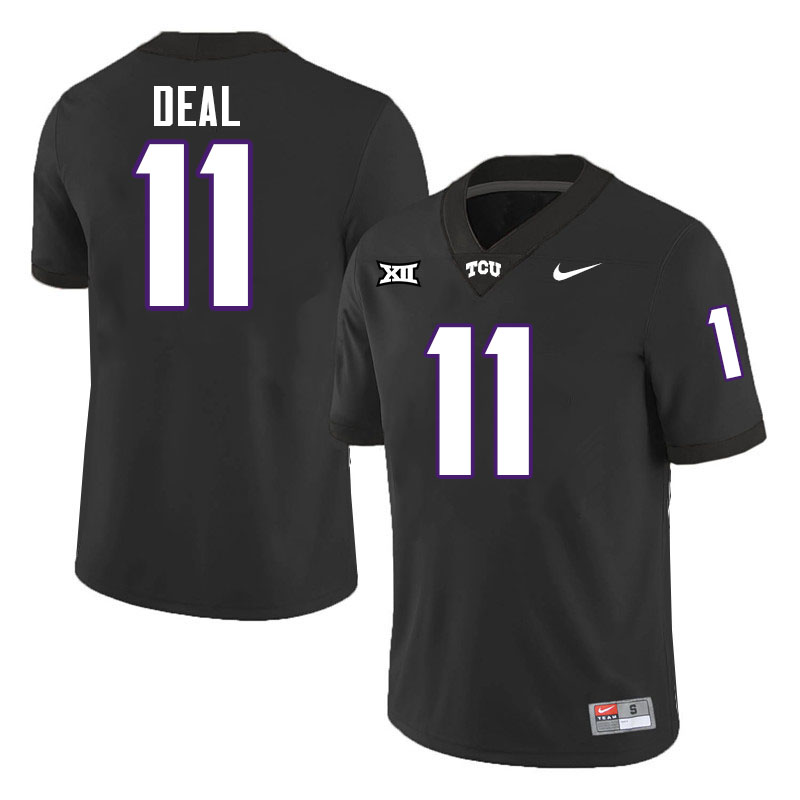 #11 Devean Deal TCU Jersey,Texas Christian University Horned Frogs Football Jersey-Black